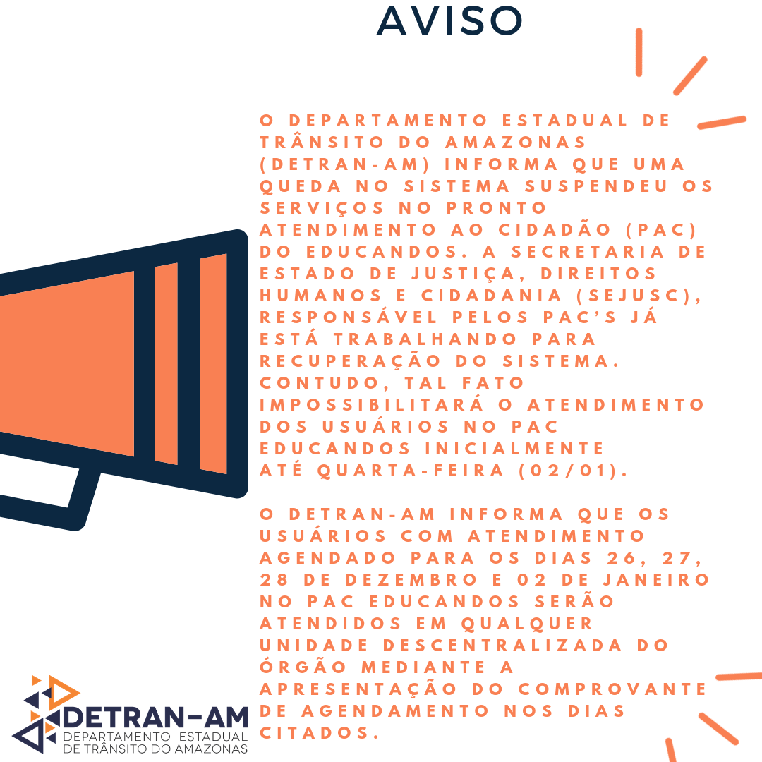 Aviso Detran Am