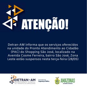 Imagem da notícia - ﻿Atendimento do PAC São José é suspenso nesta terça-feira (28/5)