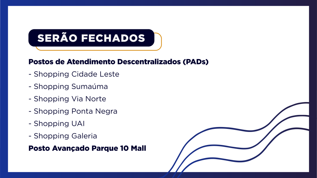 Detran-AM anuncia mudança no atendimento presencial