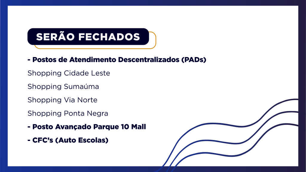 Detran-AM anuncia mudança no atendimento presencial