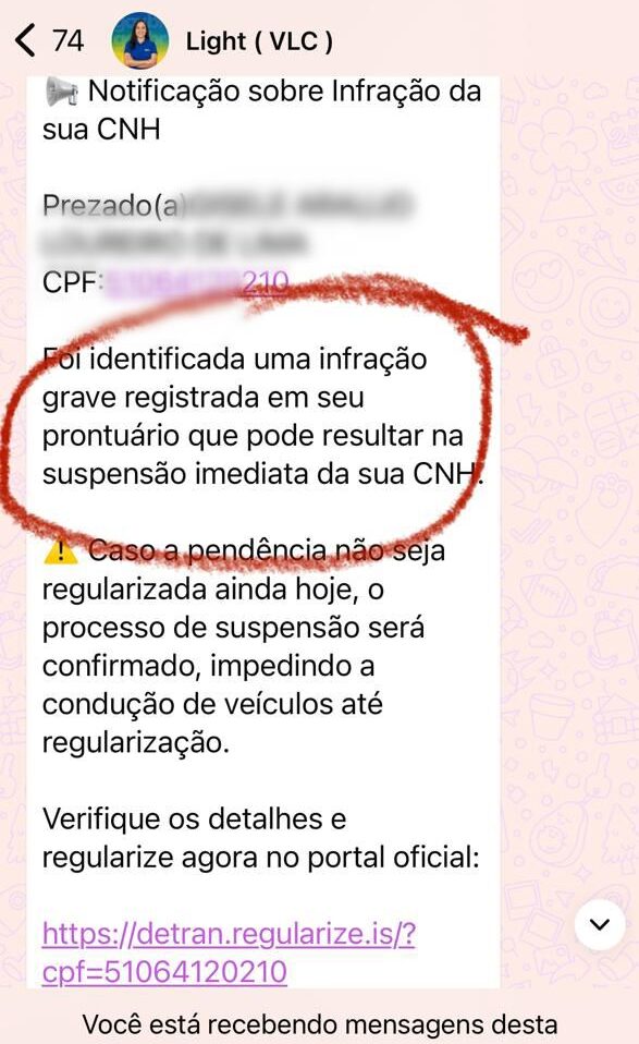 Detran-AM alerta para novo golpe via WhatsApp